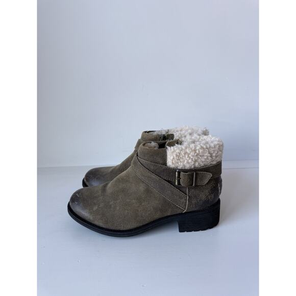 UGG Womens Winter Boots Sz 6.5 Benson Waterproof Wool Lining Leather Suede - Picture 3 of 11